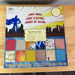 Recollections Super Hero Comic Scrapbook Paper Pack